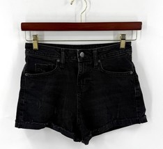 Wild Fable High Rise Rolled Cuff Jean Shorts Size 4 Black Denim Womens - €17,07 EUR
