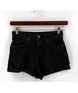 Wild Fable High Rise Rolled Cuff Jean Shorts Size 4 Black Denim Womens - $19.80