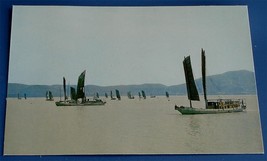 Vintage Color Photograph Postcard, Fishing The Lake Taihu, VERY GOOD COND - £1.53 GBP