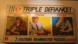Hi-Q Triple Defiance Vintage Game Kohner Bros. 3 Solitaire Brainbuster Puzzles - £23.73 GBP
