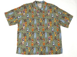 Disney Aloha Surfboard Mickey Donald Goofy Pluto Hawaiian Shirt Mens Large EUC - £33.96 GBP