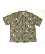 Disney Aloha Surfboard Mickey Donald Goofy Pluto Hawaiian Shirt Mens Lar... - £34.04 GBP