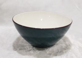 Pagnossin Ironstone Treviso Italy Dark Green Rim 10&quot; x 5&quot; Deep Serving Bowl - £26.33 GBP