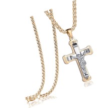 Jesus Christ Crucifix Cross Pendant Necklace for 22 - £40.50 GBP