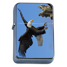 Scenic Alaska D2 Flip Top Oil Lighter Windproof Resistant Flame Bald Eagle - £11.83 GBP