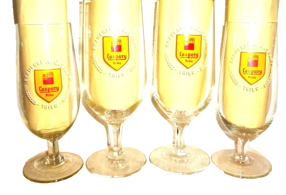 4 Caspary Brau +1978 Trier Pils & Pilsner Multiples German Beer Glasses - $19.95