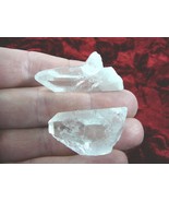 (r200-18) 2 Clear white Quartz crystal points Hot Springs Arkansas love ... - $16.45 CAD
