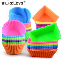 Bulk 12Pcs Nonstick Silicone Muffin Pan Cupcake Molds - £9.06 GBP