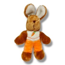 Vintage 1982 Gund Bunnikins 11&quot; Orange Brown Stuffed Plush Bunny Rabbit Carrot - £23.94 GBP
