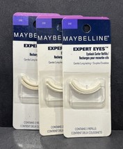 3 Maybelline Expert Eyes Eyelash Curler Refills 2 Pack Gentle Long Lasting 25E - $19.80