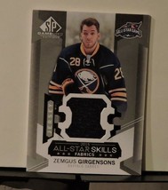 2015-16 SP Game Used Jersey All Star Skills Relic #AS-3 Zemgus Girgensons - £3.55 GBP