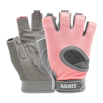 Women Bodybuilding Gloves Non-slip Half Finger Weightlifting Gloves Sticker Soft - £85.92 GBP