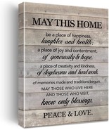 New Home Wall Art May This Home Be A Place Of Happiness Canvas Print - €32,71 EUR