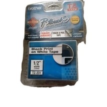 NWT Brother TZ231 P-touch Label Tape 1/2&quot; BLACK Print on WHITE Sealed in... - $7.91