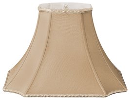 Royal Designs Square Bell with Inverted Corners Designer Lamp Shade, Antique Gol - $65.29+