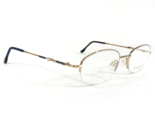 Faberge Eyeglasses Frames FB 007 780 0052 Blue 23KT Gold Plated 50-19-130 - $205.96