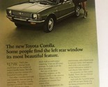 1980’s Toyota Corolla  Vintage Print Ad Advertisement pa10 - £6.31 GBP