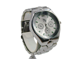 DeJa Voux Unisex Quartz Chronograph Watch Stainless Steel Band w/ New Battery - £23.33 GBP
