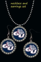 Gonzaga university bulldogs earrings earring and necklace set great  must have - £7.00 GBP