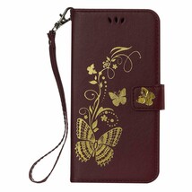 Gilding Butterfly PU Leather Phone Case Soft Elegant Drop-Proof Phone Ca... - $24.50