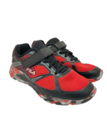 Fila Kid’s Low-Cut Athletic Sneakers 3RM00790-005 Black/Red Size 1.5Y - $51.84 CAD