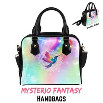 Rainbow Bird Artistic Fantasy Fashionable PU Leather Shoulder Bag. - £108.24 GBP