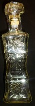 VINTAGE PRESSED CLEAR GLASS DECANTER LIQUOR BOTTLE - $11.76