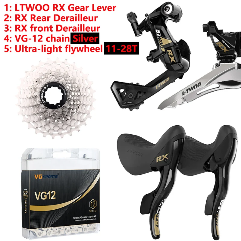 LTWOO 2X12 Speed Road Bike Groupset RX   Shifter Rear Derailleurs X12 Chain 12V  - $399.68