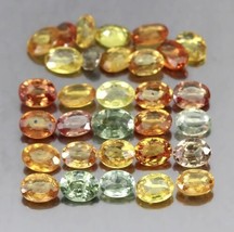 Natural Oval Cut Lot 31pcs 5.14ct 4x3mm Multi Colors Sapphire Songea Heated - £79.38 GBP