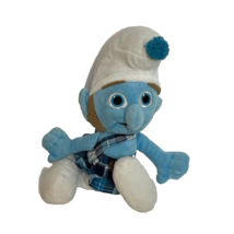 Gutsy Smurf 10&quot; Plush Stuffed Toy Doll 2013 Peyo Scottish Kilt The Smurfs - £6.02 GBP