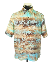 Caribbean  Linen Shirt Men&#39;s Size M Multicolor Hawiian Tropical Island C... - £17.08 GBP