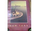 New York Statue Of Liberty Sunset Skyline Alan Schen Photo Poster 24&quot; X 36&quot; - £46.70 GBP