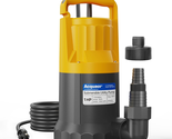 Acquaer 1HP Sump Pump 4345GPH Submersible Water Pump, Manual Utility Pum... - $147.49