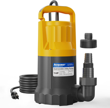 Acquaer 1HP Sump Pump 4345GPH Submersible Water Pump, Manual Utility Pump, Water - £117.53 GBP