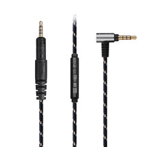 Nylon Audio Cable with Mic For Audio technica ATH-M50x M40x M70x M60x Headphones - £16.02 GBP