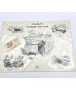 Vintage Vermont Covered Bridges Paper Placemats New in Sealed Package 24... - $17.33 CAD