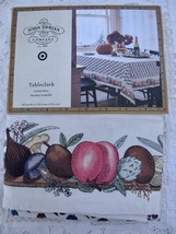 NEW John Derian Autumn Thanksgiving Tablecloth 60&quot;x84&quot; Fall Flowers Vegetables - $37.99