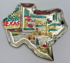 Vintage Texas The Lonestar State Metal Ashtray Jewelry Tray Souvenir SKU... - £27.35 GBP