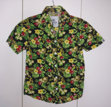 Akademiks Ladies Ss Cotton BLACK/FLORAL Button TOP-S-BARELY WORN-CUTE - £7.62 GBP