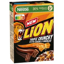 Lion Bar CEREAL Triple Crunchy Salted Caramel &amp; chocolate cereal FREE SH... - £13.22 GBP
