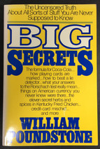Big Secrets by William Poundstone (1985, Paperback, Reprint) - £11.12 GBP