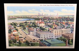 Vtg Curt Teich View from Huron Building Kansas City KS Postcard 1941 NOS - $6.00