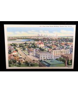 Vtg Curt Teich View from Huron Building Kansas City KS Postcard 1941 NOS - $8.42 CAD