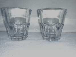Lot of 2 Arcoroc USA Clear Glass 8 Panel Rocks Old Fashioned Cocktail Juice EUC - £9.72 GBP