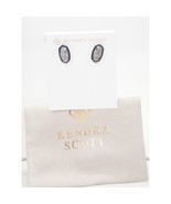 Kendra Scott Ellie Platinum Drusy Gunmetal Statement Stud Earrings NWT - £50.76 GBP