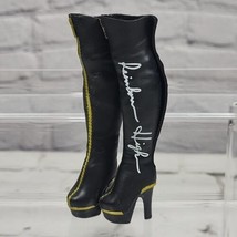 Rainbow High Carmen Major Doll Shoes Black Gold Boots Knee High - £9.28 GBP