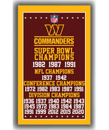 Washington Commanders Football Team Champions Flag 90x150cm 3x5ft Best B... - €13,07 EUR