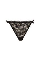 L&#39;agent By Agent Provocateur Womens Thongs Sheer Floral Lace Black Size S - £15.33 GBP