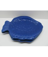 Home Studio Coastal Collection Set Of 2 Blue 10 X 9&quot; Fish Shaped Dinner ... - £23.09 GBP