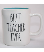 Rae Dunn BEST TEACHER EVER Mug White Teacher Cup Rae Dunn Artisan Collec... - $10.65